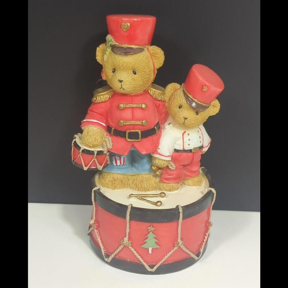 Cherished Teddies MARCHIN' TO THE BEAT OF HOLIDAY FUN Drummer Boy Vintage MINT